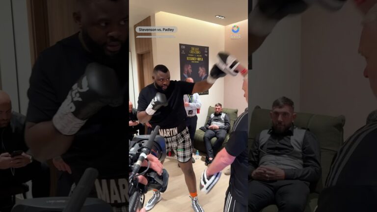 Martin Bakole power on the pads 💥🥊 #shorts