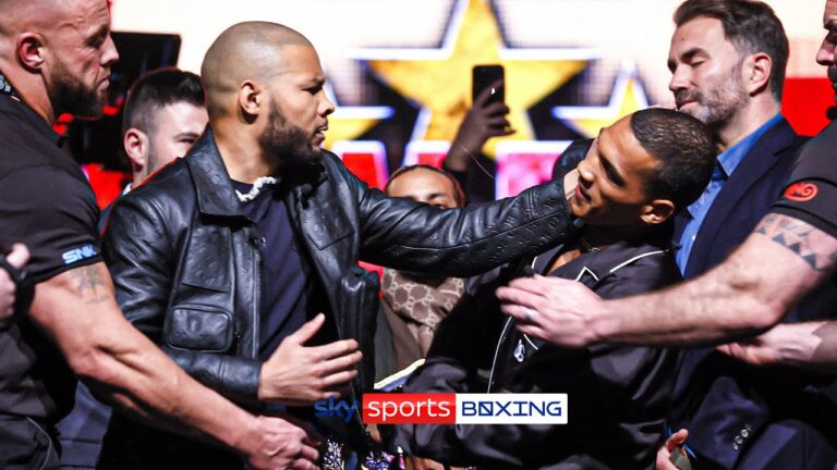 Chris Eubank Jr SLAPS Conor Benn with an EGG after fiery press conference!! 🤬