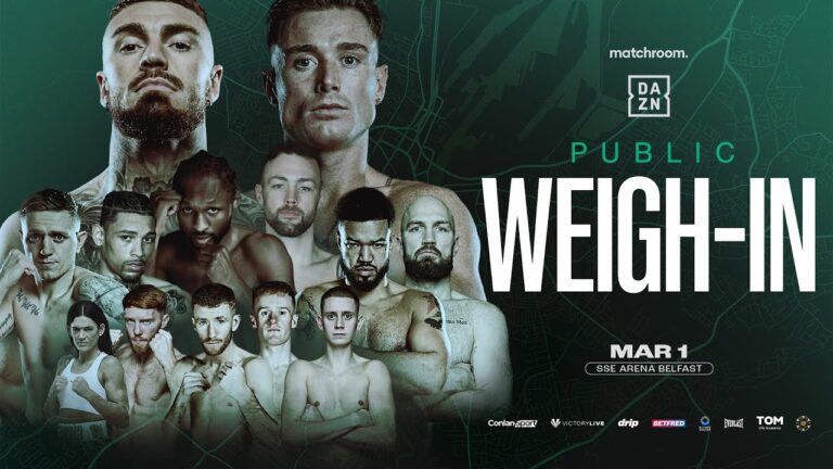 Lewis Crocker Vs Paddy Donovan & Undercard Weigh In