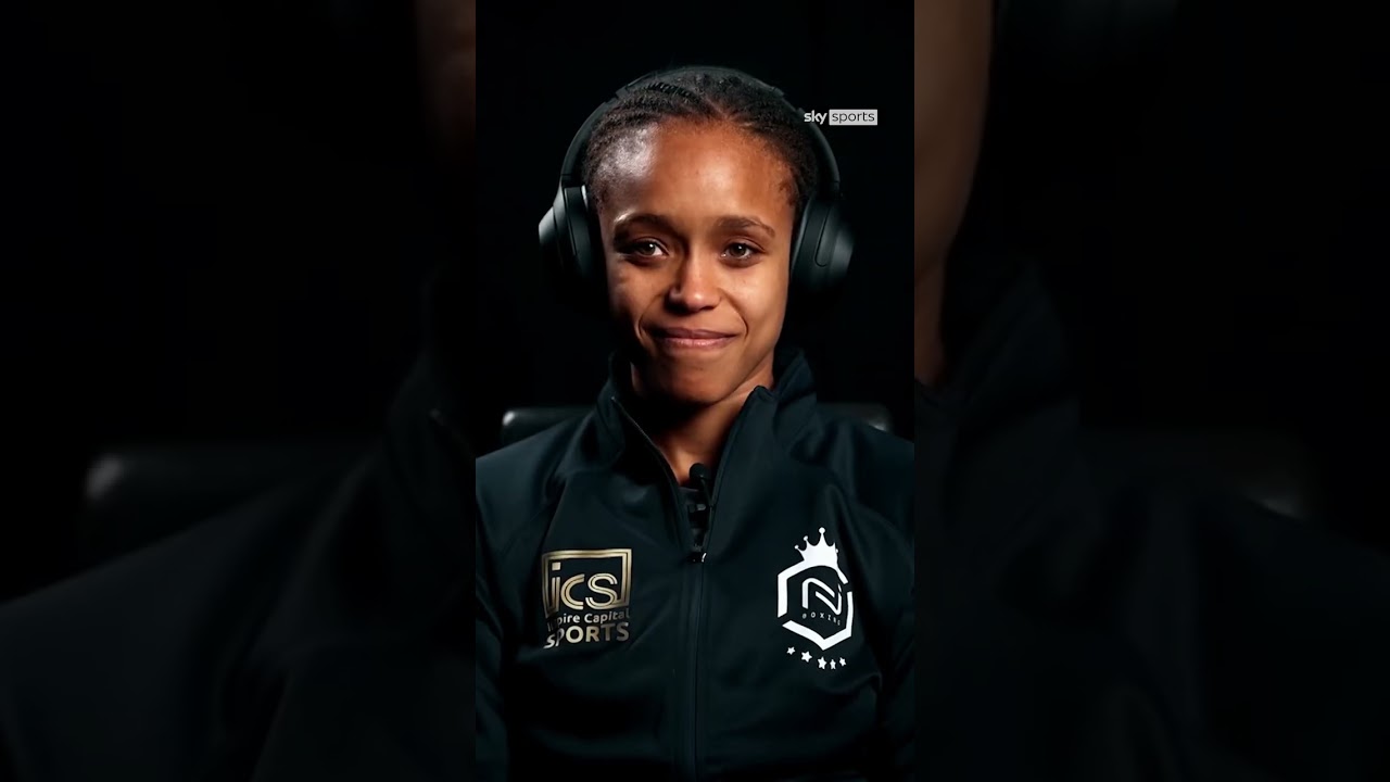 Natasha Jonas listens to an emotional message from her grandma