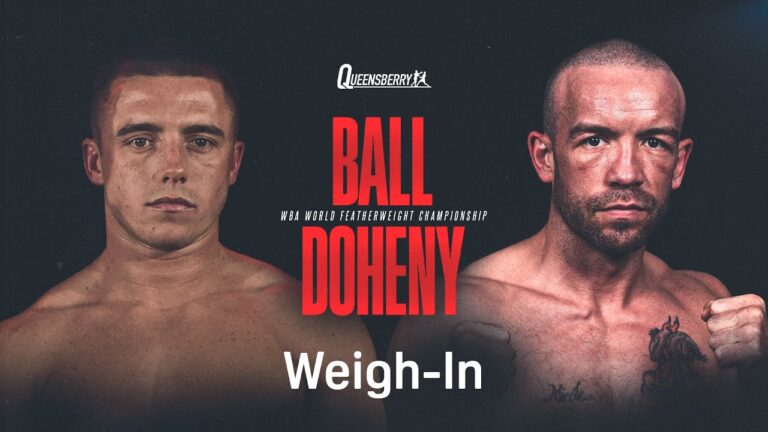 NICK BALL VS. TJ DOHENY WEIGH IN LIVESTREAM
