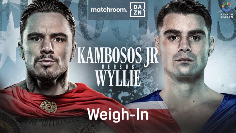 GEORGE KAMBOSOS JR VS. JAKE WYLLIE WEIGH IN LIVESTREAM