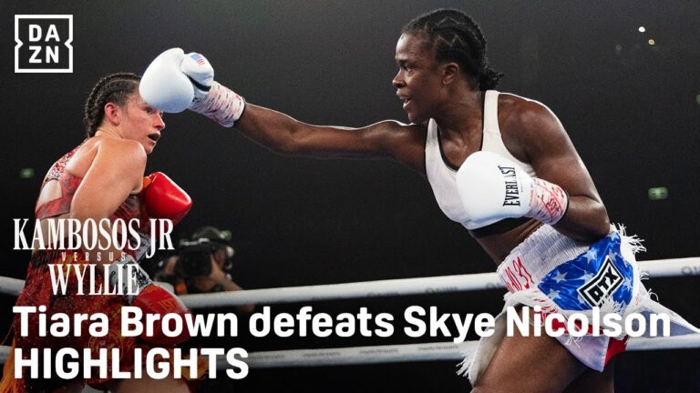 Tiara Brown achieved her dream of becoming a World Champion by defeating Skye Nicolson.