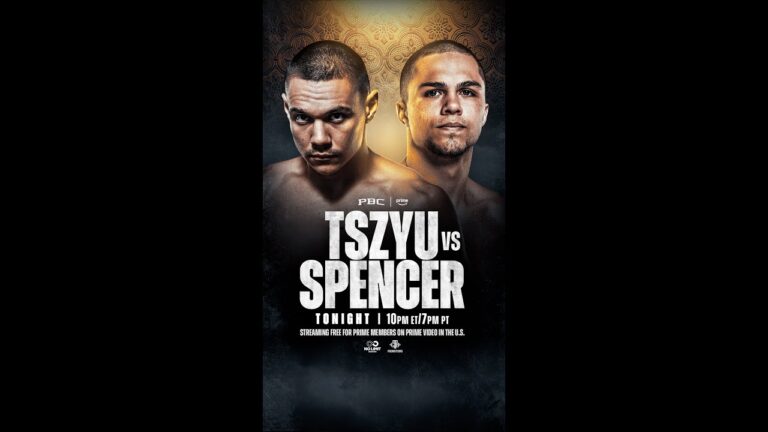 TONIGHT: Tszyu Battles Spencer on Prime Video at 10pmET/7pmPT