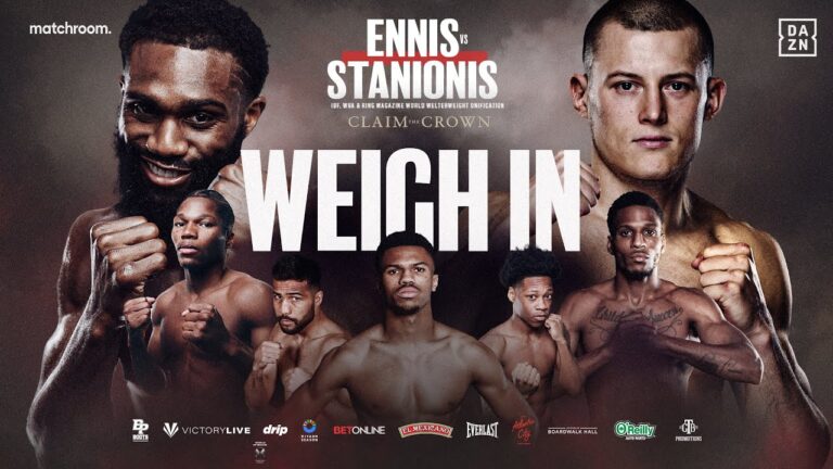 Jaron 'Boots' Ennis Vs Eimantas Stanionis Weigh In