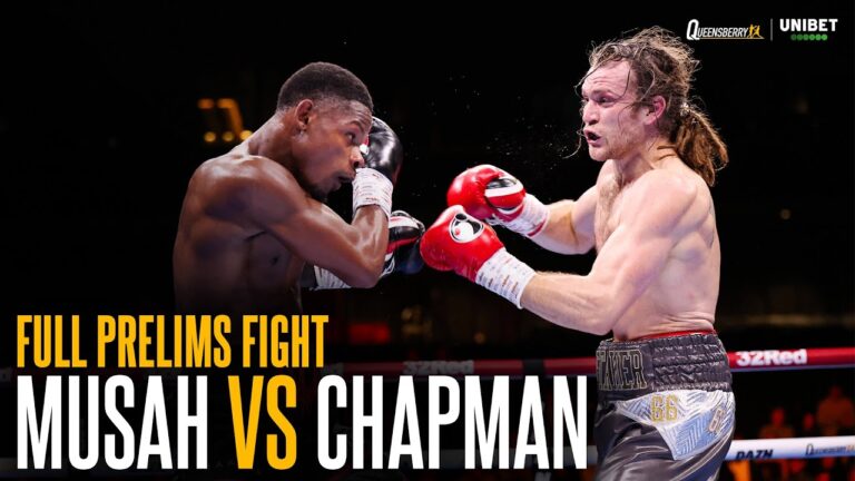 FULL FIGHT | Ramtin Musah vs Robbie Chapman | Top prospect puts Light-Heavyweight division on notice