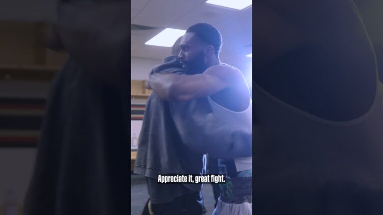 Respect 🤝 Jaron 'Boots' Ennis & Eimantas Stanionis Embrace Backstage