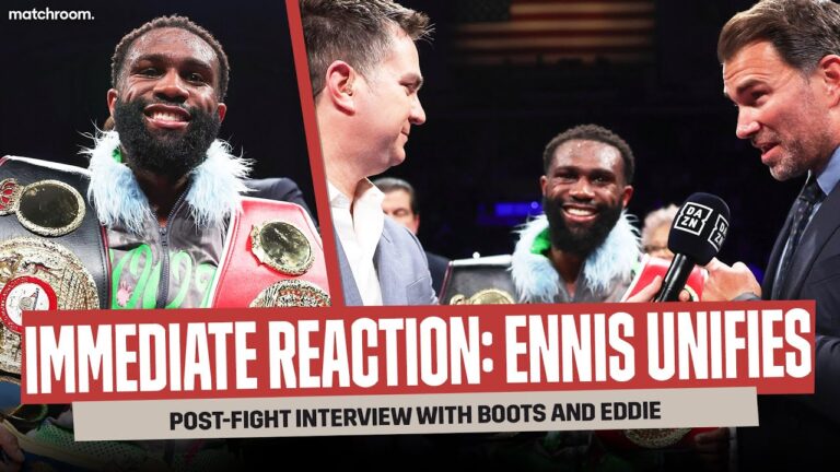 “Best Fighter In Division!” – Jaron 'Boots' Ennis Stops Stanionis (With Eddie Hearn)