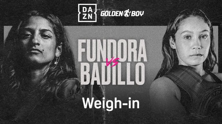 GABRIELA FUNDORA VS. MARILYN BADILLO WEIGH IN LIVESTREAM