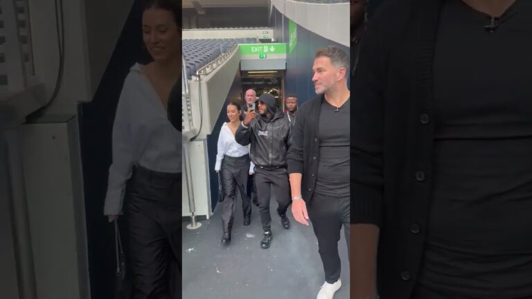 Conor Benn Takes A Peak Inside Tottenham Stadium Before Eubank Fight 🤳