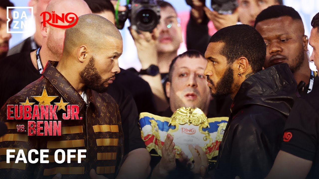 Eubank Jr and Conor Bennâ€™s frosty THREE minute staredown! 🥶