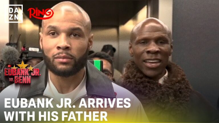 EUBANK JR. ARRIVES WITH EUBANK SR.