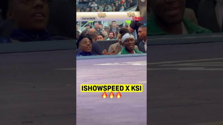 ISHOWSPEED and KSI are ringside for #EubankBenn 🔥