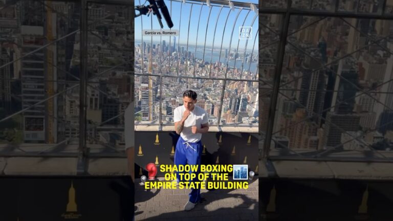 Shadow boxing on top of the Empire State Building 🗽 #shorts