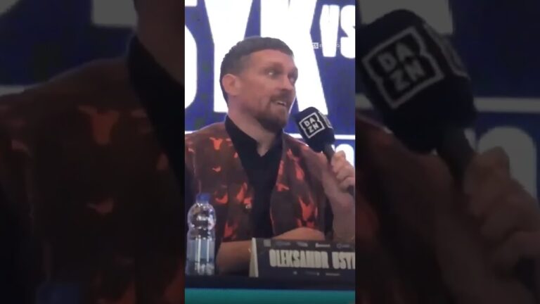 “You've heard of the Oscars, right?” 👀 Don Charles and Oleksandr Usyk exchange words 🗣️  #boxing