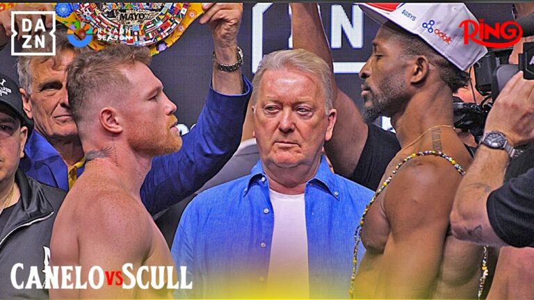 CANELO ALVAREZ VS. WILLIAM SCULL WEIGH IN + FACE OFF