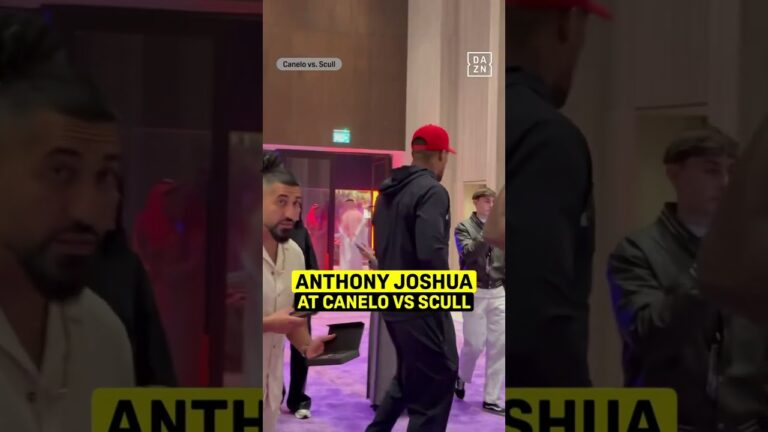 Anthony Joshua has arrived for #CaneloScull 🔥