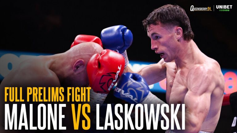 FULL FIGHT | Former Team GB Amateur Huey Malone goes SIX rounds in Pro Debut against Laskowski 🇬🇧