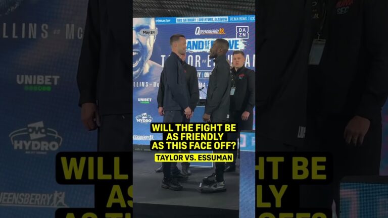 The main event gets the first face off 🤛#TaylorEssuman | May 24 | Live on DAZN