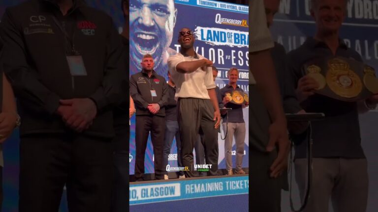 Aloys Junior wears England shirt to Scotland weigh-in 🏴󠁧󠁢󠁥󠁮󠁧󠁿😮