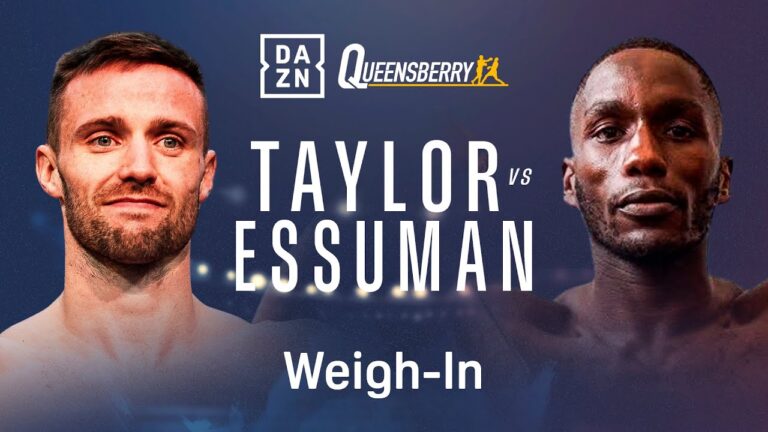 JOSH TAYLOR VS. EKOW ESSUMAN WEIGH IN LIVESTREAM