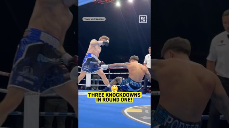 THREE knockdowns in round one! 😱 #shorts