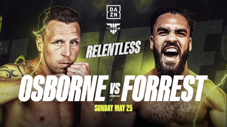 JAMES OSBORNE VS. LIAM FORREST PRELIMS LIVESTREAM