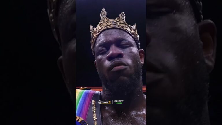 Aloys Junior is feeling   of the world after his KO win 🌎