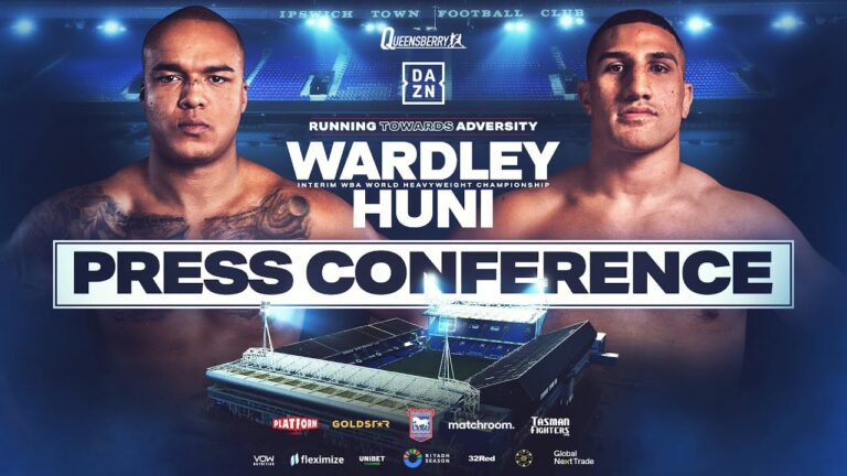 LIVE PRESS CONFERENCE! Fabio Wardley vs Justis Huni – Running Towards Adversity  🔵🔴