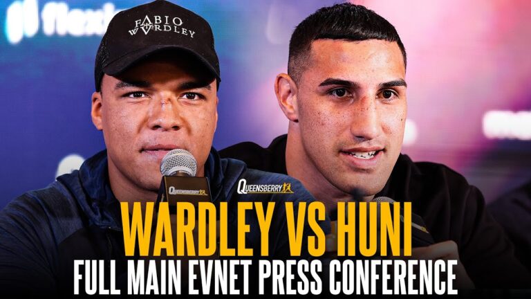 FULL PRESS CONFERENCE! Fabio Wardley vs Justis Huni – Running Towards Adversity  🔵🔴