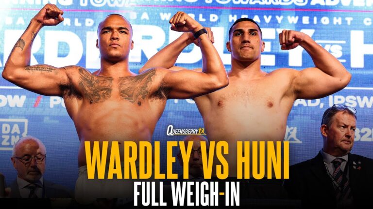FULL WEIGH-IN! Fabio Wardley vs Justis Huni – Running Towards Adversity  🔵🔴