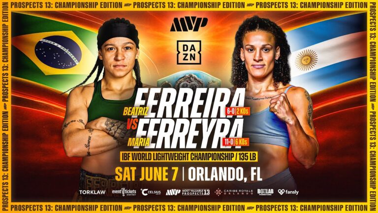 BEATRIZ FERREIRA VS. MARIA INES FERREYRA PRELIMS LIVESTREAM