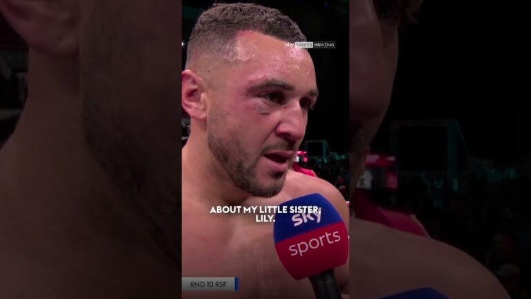 “Them last few rounds, I started thinking about my little sister Lily” ❤️