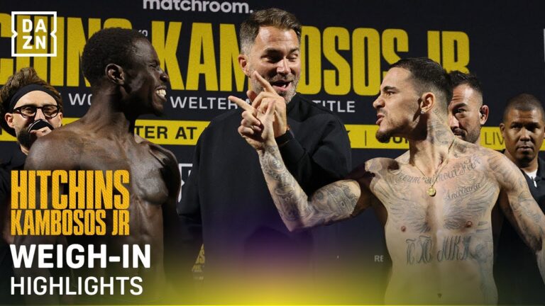 Hitchins vs. Kambosos goes down TOMORROW! | WEIGH-IN HIGHLIGHTS #HitchinsKambosos | Live on DAZN
