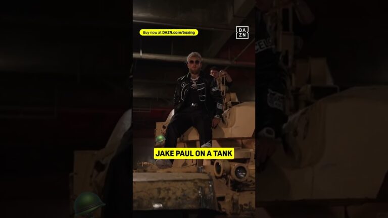When Jake Paul arrived on a TANK 🤯 #shorts