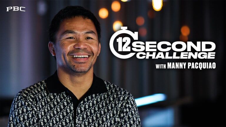 Manny Pacquiao Takes the 12 SECOND CHALLENGE