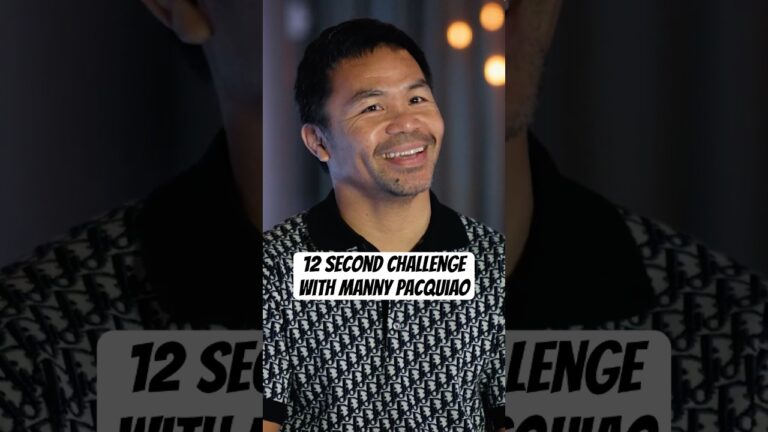 Manny Pacquiao Takes the 12 SECOND CHALLENGE