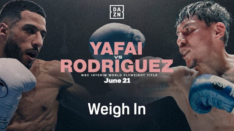 GALAL YAFAI VS. FRANCISCO RODRIGUEZ WEIGH IN LIVESTREAM