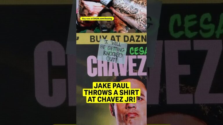 JAKE PAUL THROWS A SHIRT AT CHAVEZ JR. 👀🤯