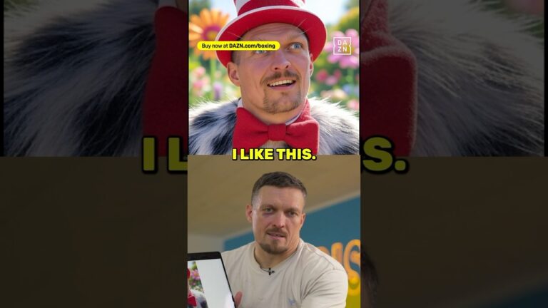 Usyk was LOVING the AI images of himself 🤣 #shorts