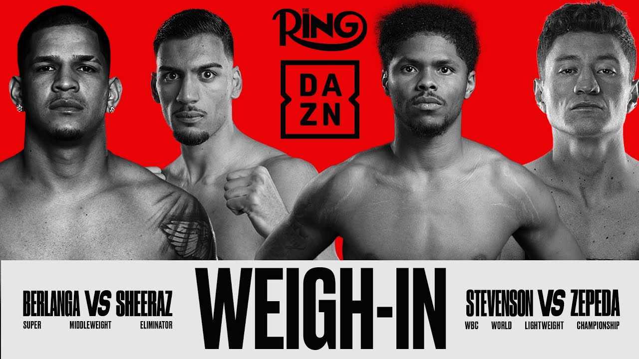 Shakur Stevenson v William Zepeda & Edgar Berlanga v Hamzah Sheeraz | Weigh In