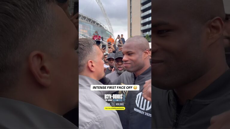 Daniel Dubois goes OFF on Oleksandr Usyk in their first fight week face off 😳🔥