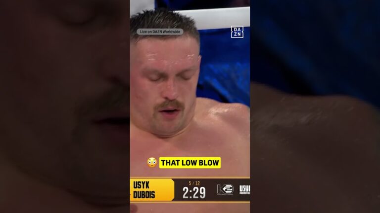 Daniel Dubois' low blow on Oleksandr Usyk 🤔 #shorts