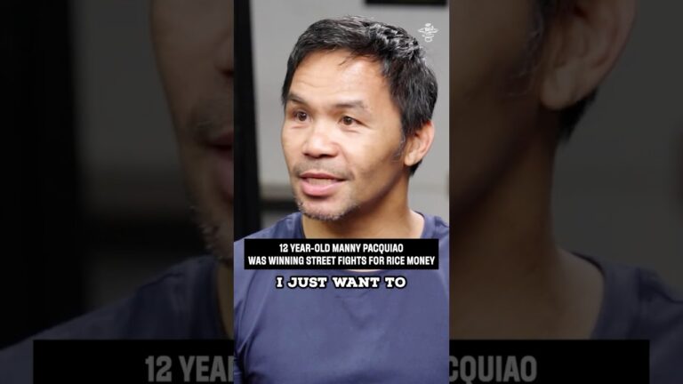 12 year old Manny Pacquiao was throwing down in the streets for rice money 😮 #boxing