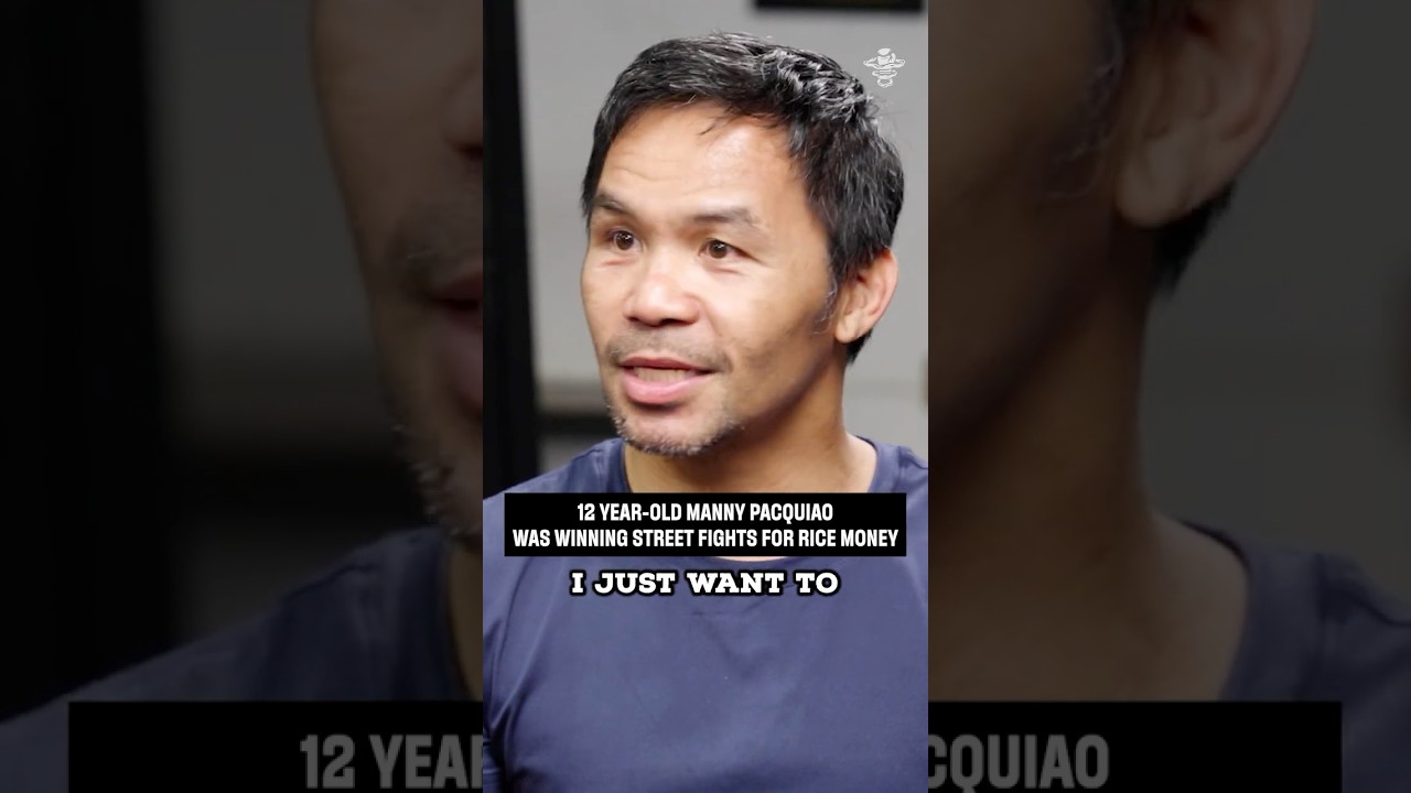 12 year old Manny Pacquiao was throwing down in the streets for rice money 😮 #boxing