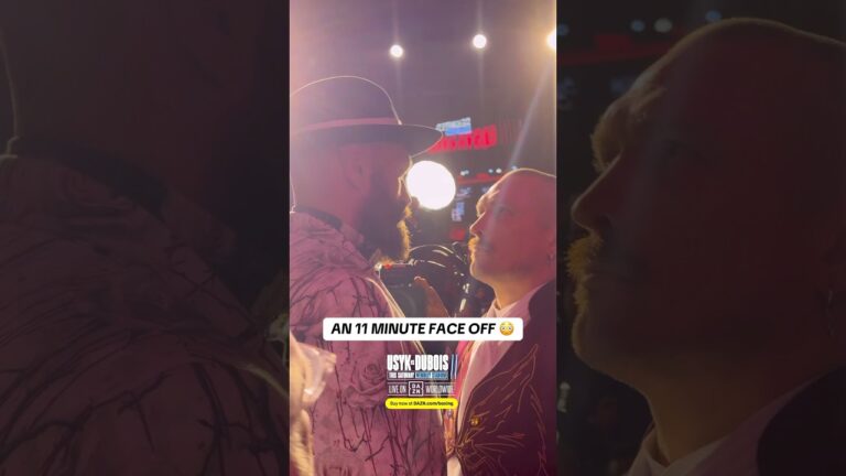 Throwback to when Oleksandr Usyk & Tyson Fury just couldnâ€™t take their eyes off each other 👀