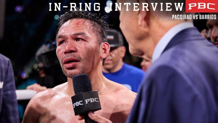 “”I thought I won the fight. It was a close fight.” | Manny Pacquiao In-Ring Interview