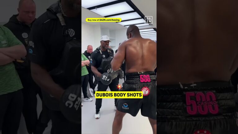 Dubois practicing those body shots 👀 #shorts