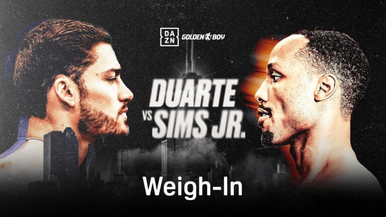 OSCAR DUARTE VS. KENNETH SIMS JR WEIGH IN LIVESTREAM