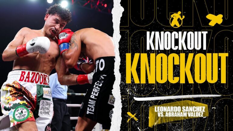 KO | Leonardo Sanchez vs. Abraham Valdez #goldenboyfightnight